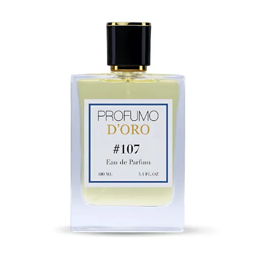 Profumo D’oro #107 – eleganter Herrenflakon, Hauptansicht des grünen, aromatischen Eau de Parfum
